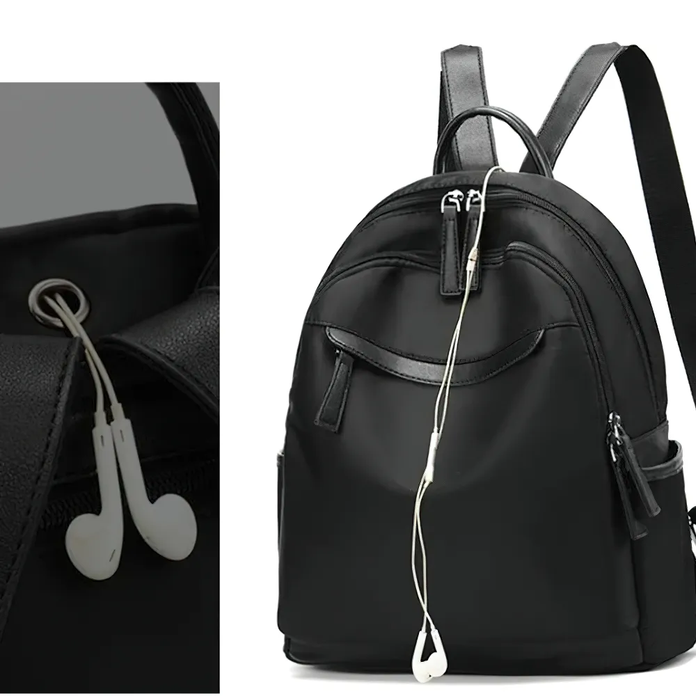 Trendy Casual Oxford Cloth Backpack for Women / Female Simple Small Zipper Solid Daypack