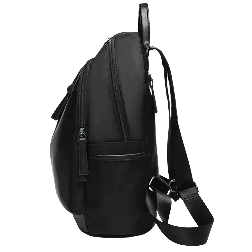 Trendy Casual Oxford Cloth Backpack for Women / Female Simple Small Zipper Solid Daypack