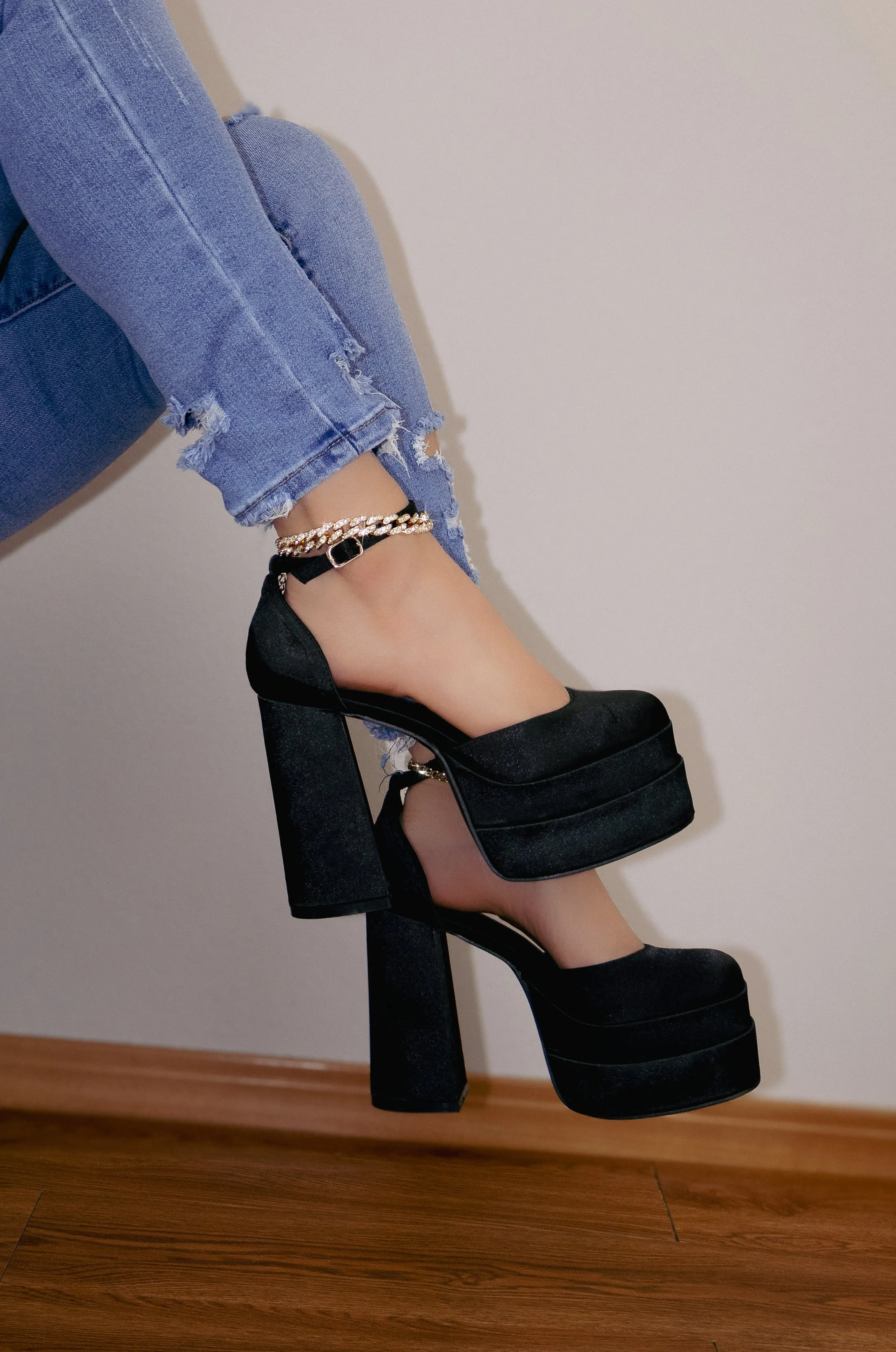 Velvet - Wide Friendly Platform Block High Heels