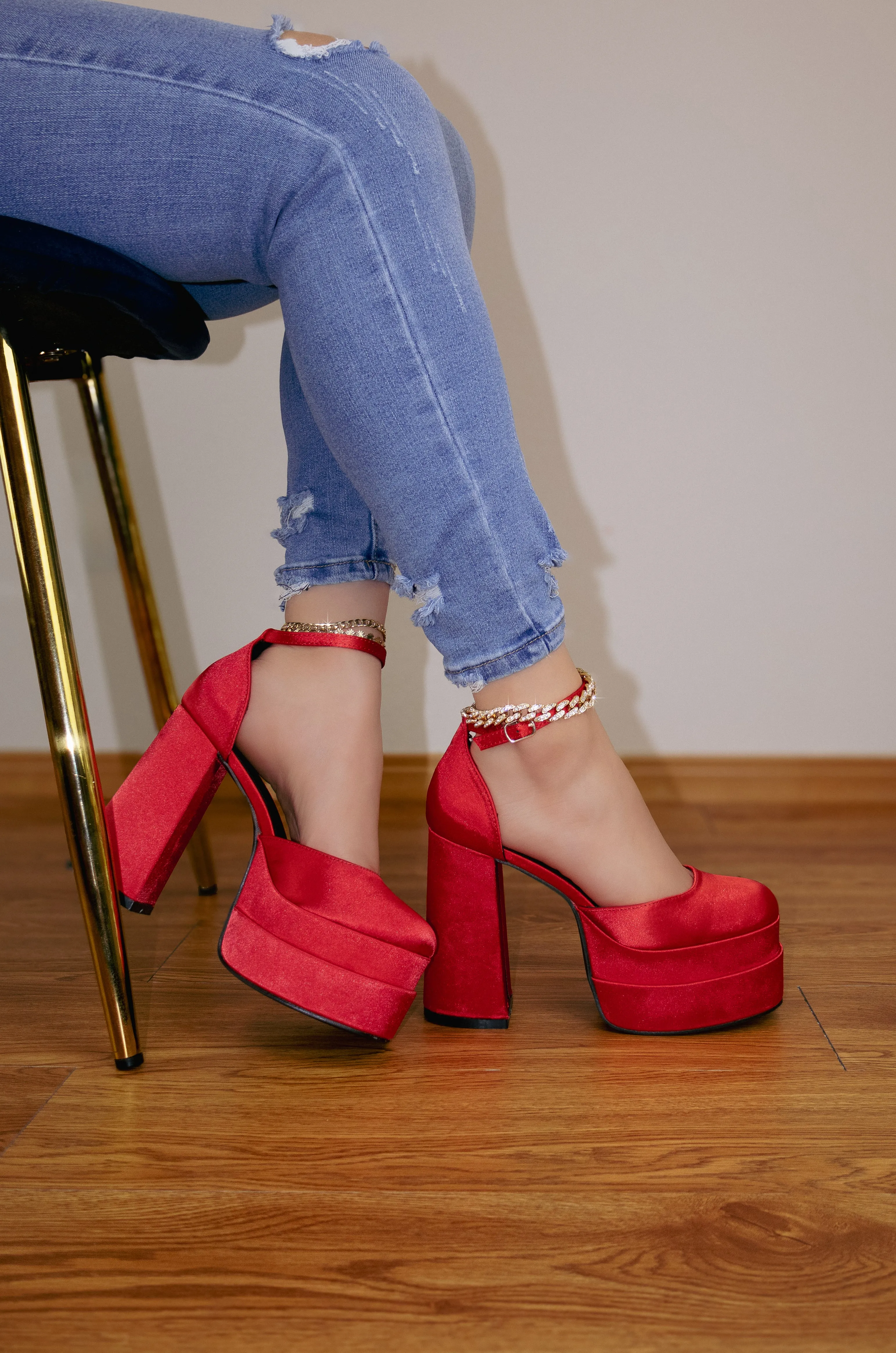 Velvet - Wide Friendly Platform Block High Heels