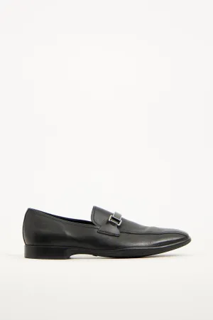 Vintage Black Leather Loafers