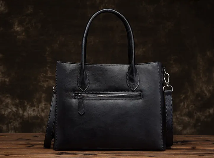 Vintage Womens Brown Leather Totes Handbags Shoulder Bag for Women